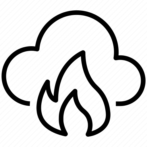 Cloud, computing, fire, security, burn, alert, crash icon - Download on Iconfinder