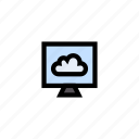 cloud, database, online, screen, storage 
