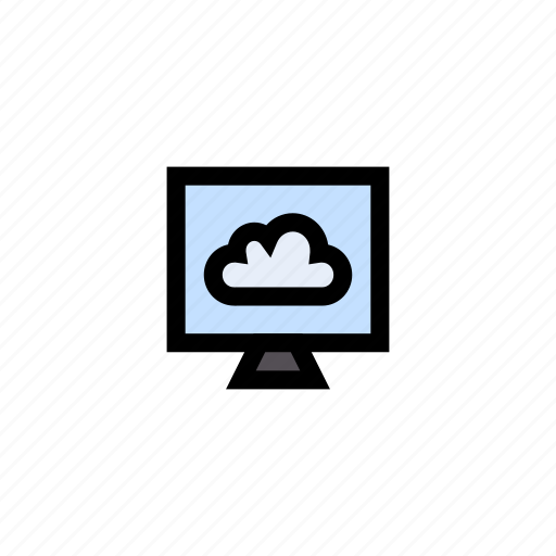 Cloud, database, online, screen, storage icon - Download on Iconfinder