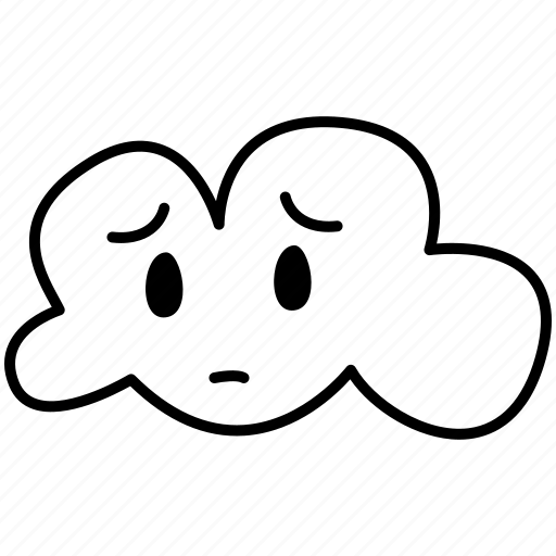 Cloud, emoji, sad icon - Download on Iconfinder