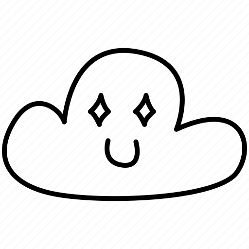 Cloud, emoji, emoticon, amazed icon - Download on Iconfinder