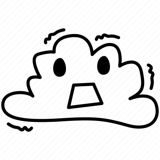 Cloud, emoji, shiver, shocked icon - Download on Iconfinder