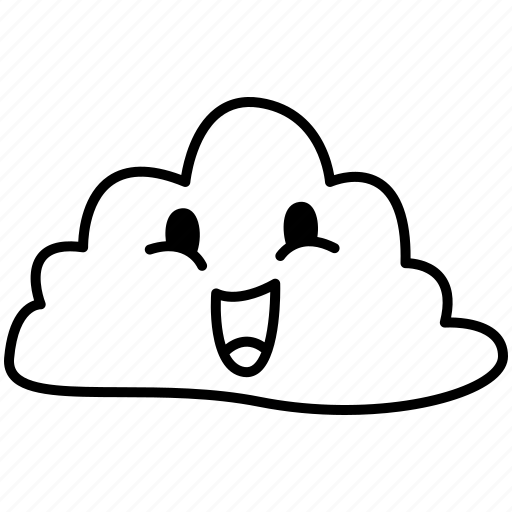 Cloud, emoji, emoticon, happy icon - Download on Iconfinder