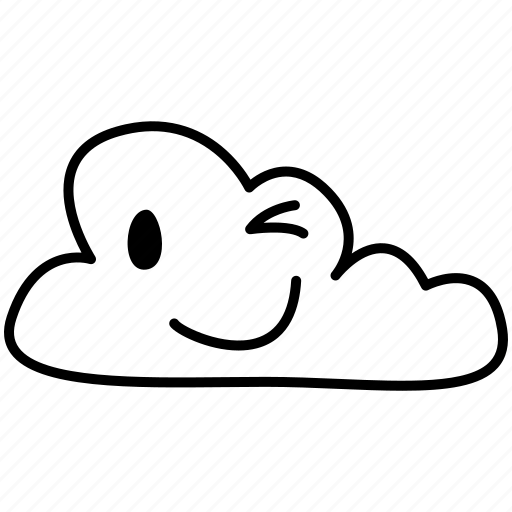 Cloud, emoji, wink, smile icon - Download on Iconfinder