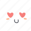 cloud, emoji, love, heart 