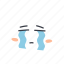 cry, sad, cloud, emoticon