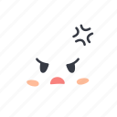mad, angry, cloud, emoji, emoticon