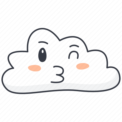Kiss, wink, cloud, emoji icon - Download on Iconfinder