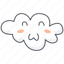 shy, shame, cloud, emoji