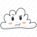 strange, cloud, emoji, mad