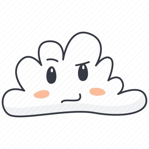 Strange, cloud, emoji, mad icon - Download on Iconfinder