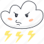 thunder, angry, cloud, emoji 