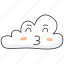kiss, cloud, emoji 