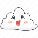 happy, cloud, emoji, smile
