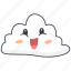 happy, cloud, emoji, smile 