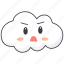 mad, angry, cloud, emoji 