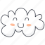 smile, happy, cloud, emoji 