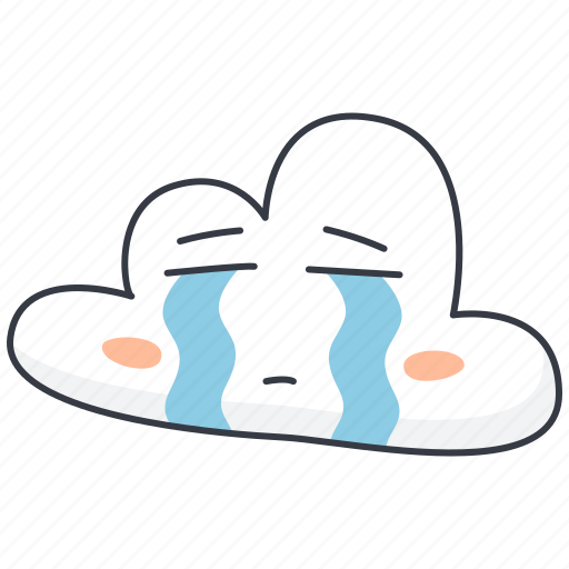Cry, sad, cloud, emoji icon - Download on Iconfinder