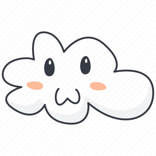 Shy, cloud, emoji, shame icon - Download on Iconfinder