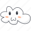 shy, cloud, emoji, shame 