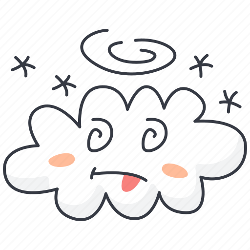 Dizzy, cloud, emoji, headache icon - Download on Iconfinder