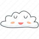 cloud, emoji, sleep, shy