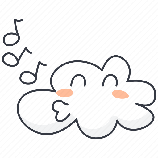 Cloud, emoji, whistle, music icon - Download on Iconfinder