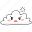mad, angry, cloud, emoji 