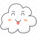 cloud, emoji, tongue