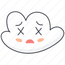 cloud, emoji, sick, emoticon