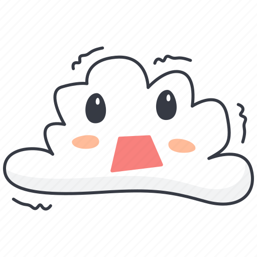 Cloud, emoji, shiver icon - Download on Iconfinder