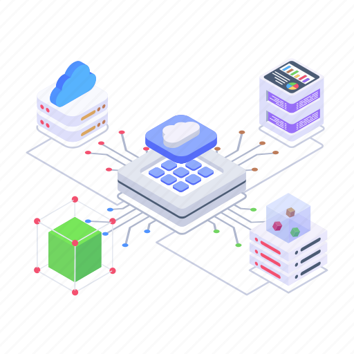 Cloud connection, cloud networking, cloud services, storage network, server network illustration - Download on Iconfinder
