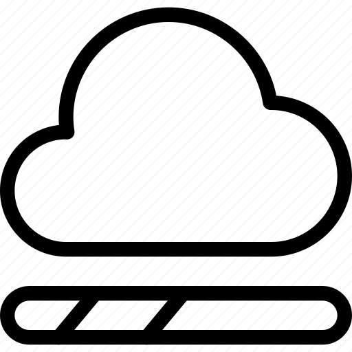 Cloud, load, cloud-computing, line-icon, loading-bar, storage, load-cloud icon - Download on Iconfinder