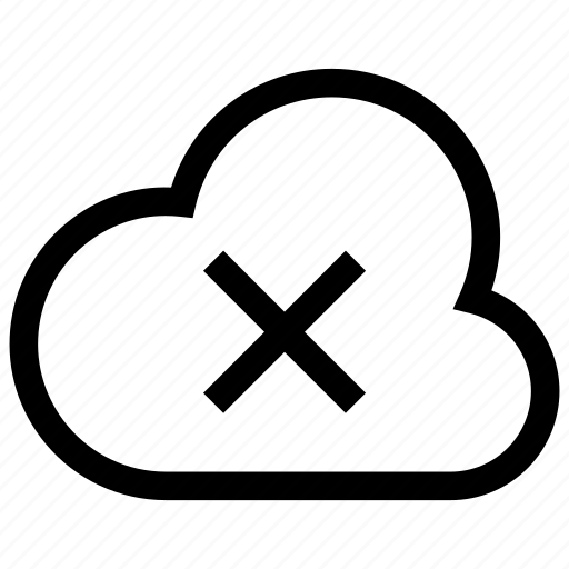 Cloud, storage, computing, prohibition, cross, error icon - Download on Iconfinder