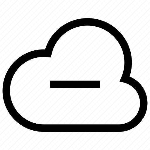 Cloud, storage, computing, remove, minus icon - Download on Iconfinder