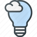 bulb, cloud, computing, ideal, light