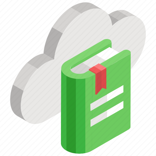 Cloud book, cloud computing, cloud hosting, cloud library, digital education icon - Download on Iconfinder