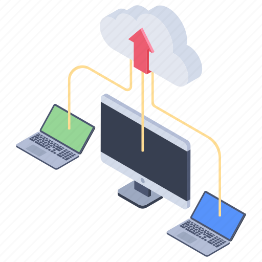 Cloud computing, cloud hosting, cloud network, cloud technology, connecting devices icon - Download on Iconfinder