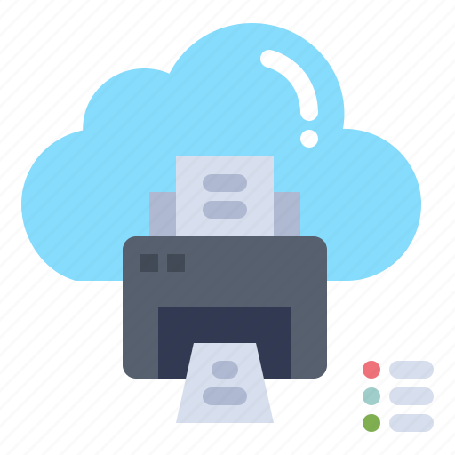 Cloud, data, device, print, printer icon - Download on Iconfinder