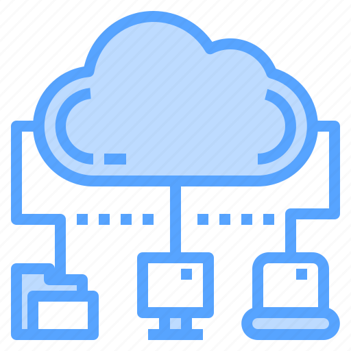 Cloud, computing, data, folder, laptop, storage icon - Download on Iconfinder