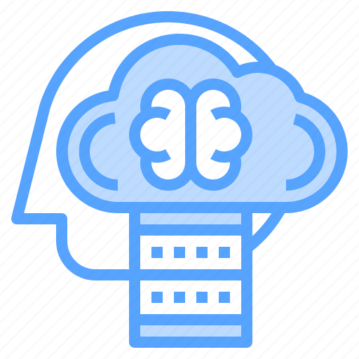 Brain, cloud, human, mind, server, thinking icon - Download on Iconfinder