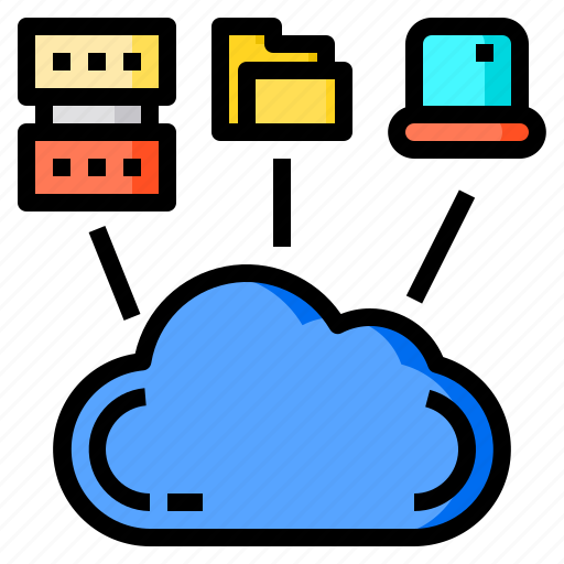 Cloud, computing, connection, folder, laptop, server icon - Download on Iconfinder