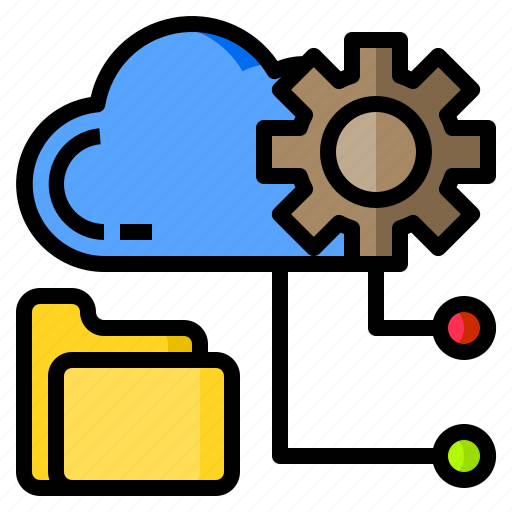 Cloud, computing, creative, folder, gear icon - Download on Iconfinder