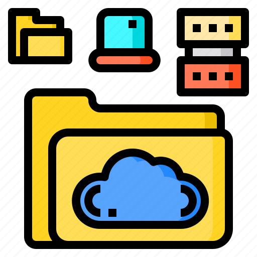 Cloud, database, file, folder, laptop, storage icon - Download on Iconfinder