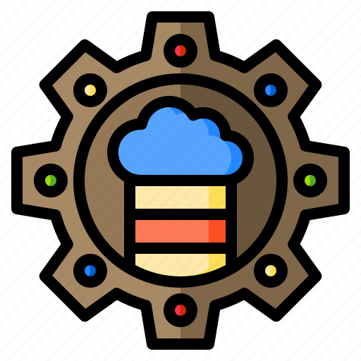 Cloud, gear, server, setting, wheel icon - Download on Iconfinder