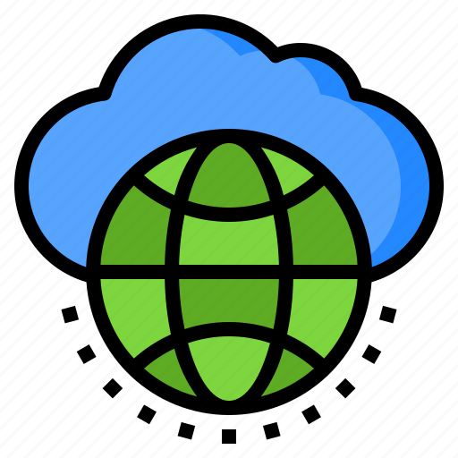 Cloud, computing, world, worldwide, global icon - Download on Iconfinder
