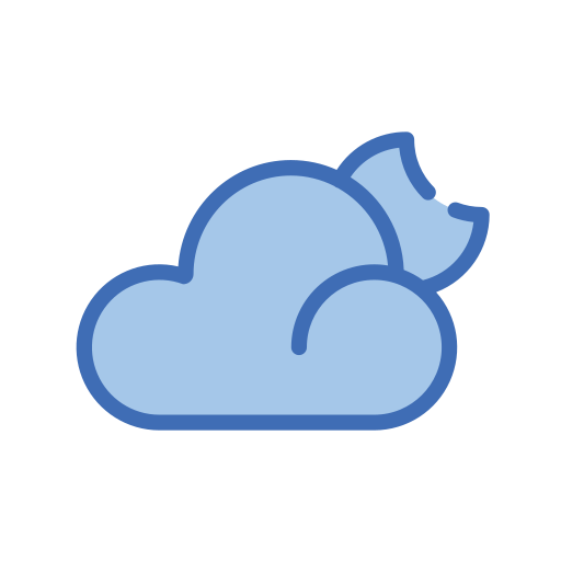Cloud, expand, weather, forecast, cloudy, moon, night icon - Free download