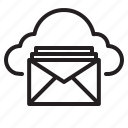 clouds, mail, computer, data