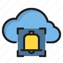 bell, cloud, computer, interface
