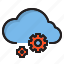cloud, gear, computer, interface 